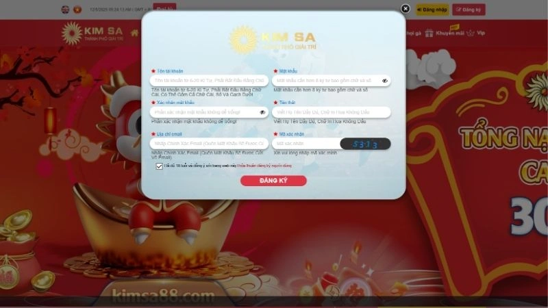 Hướng dẫn đăng ký Kimsa cực chi tiết